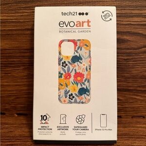 Tech21 Evo Art Botanical Garden iPhone 12 Pro Max Case - Blue and Orange - NIB